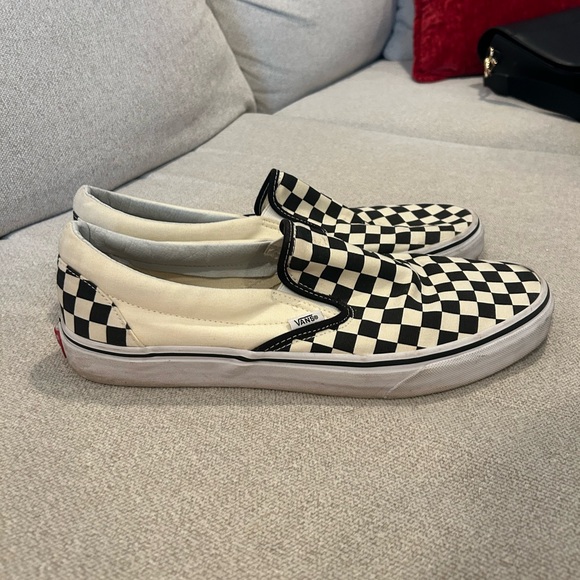 Vans Black and White Checkered Slip-Ons - Picture 2 of 6